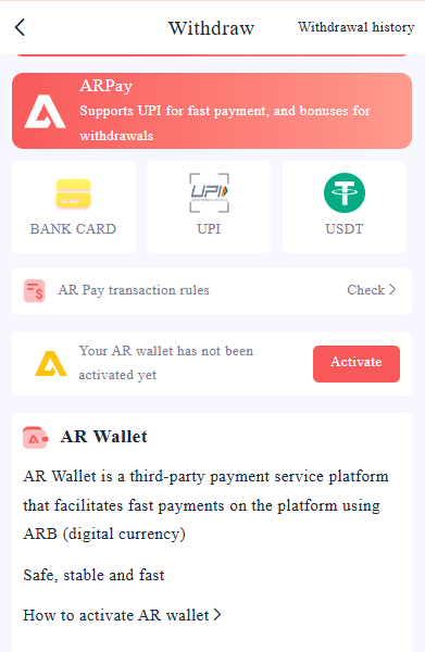 How to use balance in BHT Club games dashboard